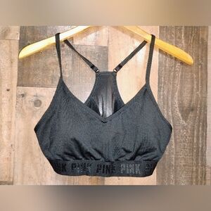Pink Active Victoria's Secret Black Women's Sports Bra Size Large